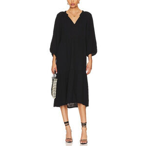 Nation Ltd 'Imani' Black Tiered Peasant Dress Size XS